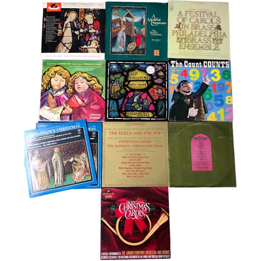 Christmas Holiday Season Vinyl Records [Lot of 11]